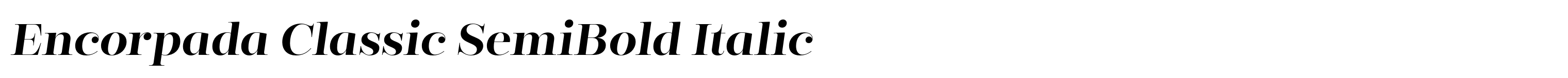 Encorpada Classic SemiBold Italic